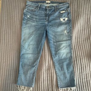 Madewell Skinny Ripped Jeans Raw Hem 36 / Plus 20W 22W